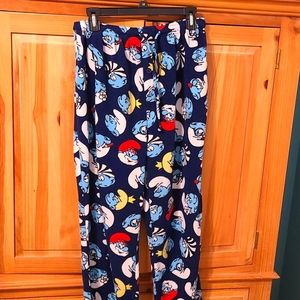 The Smurfs by Pixar Pajama Bottoms,  Size Large